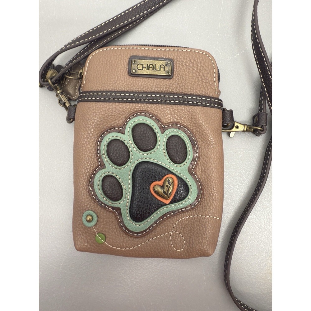 Chala Dog‎ Paw Print Wallet Crossbody Organizer Cellphone Bag #1
